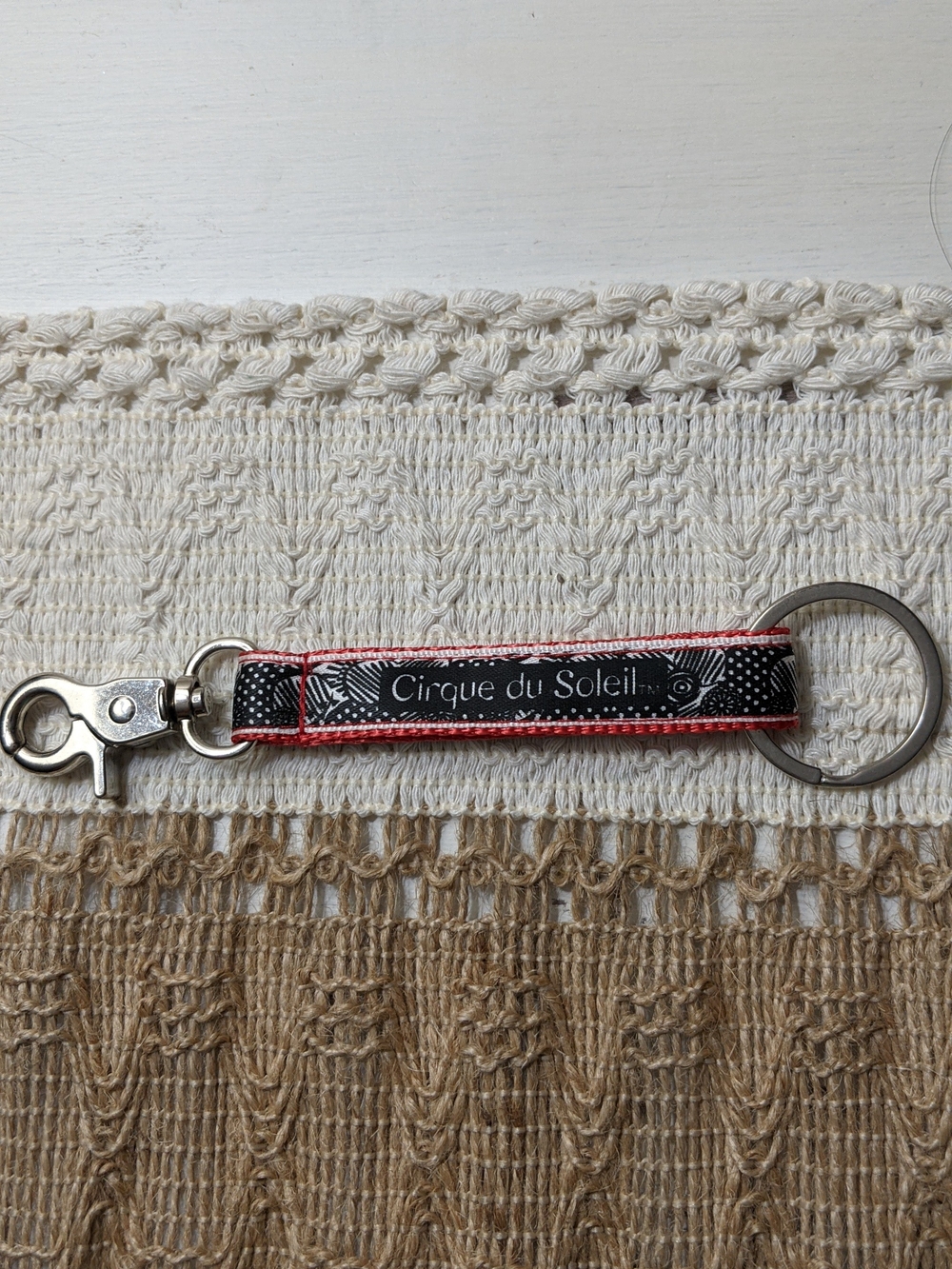 Cirque du Soleil Red & Black Logo Key Fob Keyring